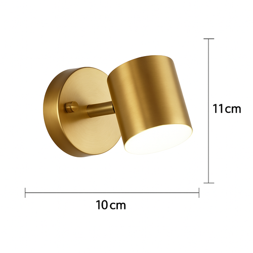 Applique murale moderne LED style spotlight doré Liudmila - vue 6 sur 8