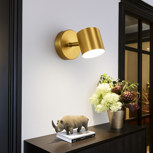 Applique murale moderne LED style spotlight doré Liudmila - vue 9 sur 8
