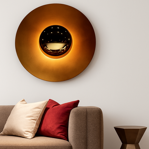 applique murale moderne ronde design loft nordique éclairage intérieur - vue 4 sur 12