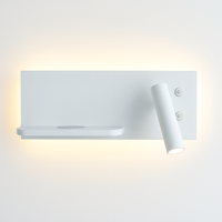 applique murale multifonction avec chargeur sans fil et étagère
