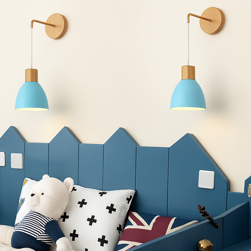 Applique murale nordique en bois avec interrupteur - vue 4 sur 15