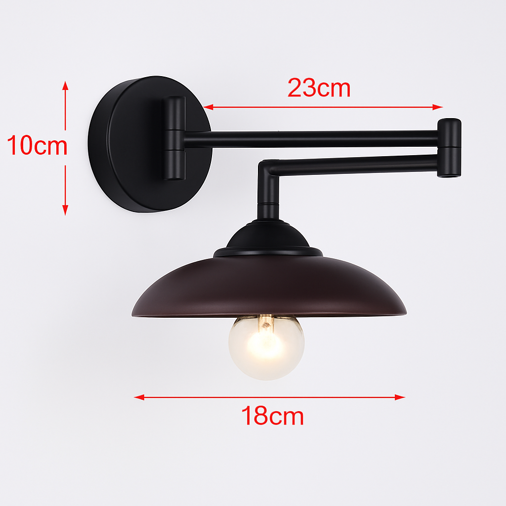 applique murale nordique grain de bois bras bascule style japonais rétractable pliable - vue 10 sur 10