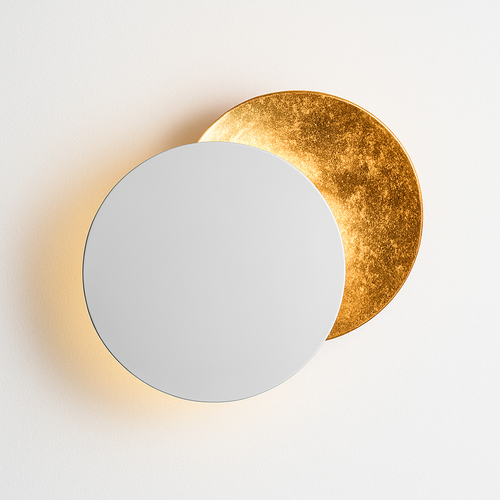 applique murale nordique lune éclipse ronde rotative décoration maison - vue 2 sur 18