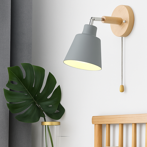 applique murale nordique rotative avec interrupteur macaron - vue 2 sur 23