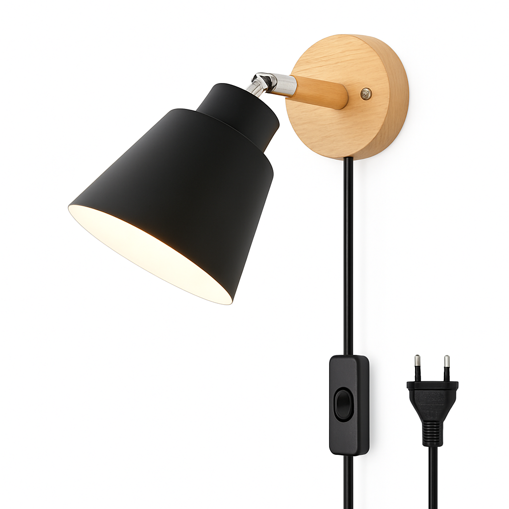 applique murale nordique rotative avec interrupteur macaron - vue 3 sur 23