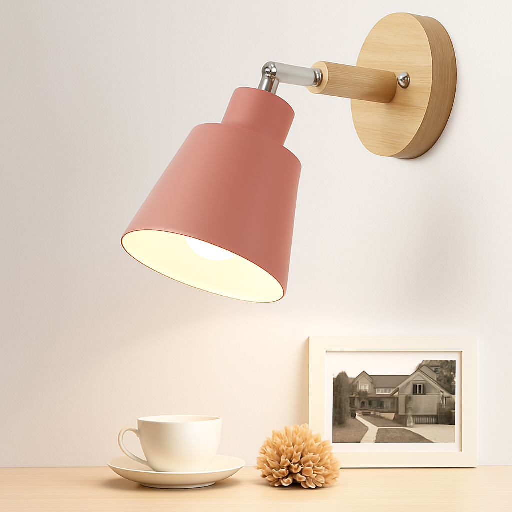 applique murale nordique rotative avec interrupteur macaron - vue 5 sur 23