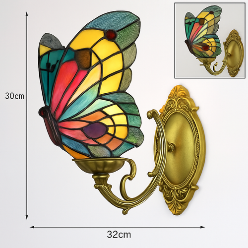 applique murale papillon décorative en vitrail style méditerranéen boho - vue 17 sur 19