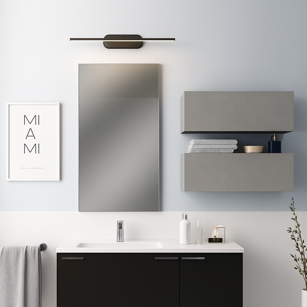 applique murale réglable 180 degrés pour miroir de toilette - vue 5 sur 12