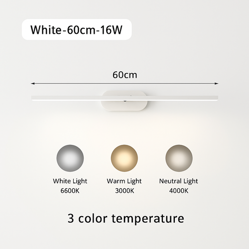 applique murale réglable 180 degrés pour miroir de toilette - vue 10 sur 12