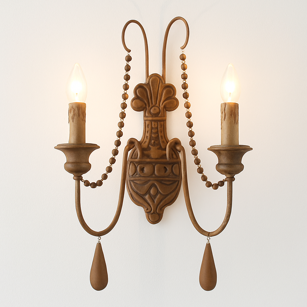 applique murale rétro en bois style campagnard vintage décoratif