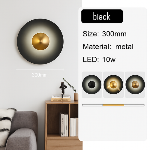 applique murale ronde décorative pour intérieur moderne - vue 12 sur 11