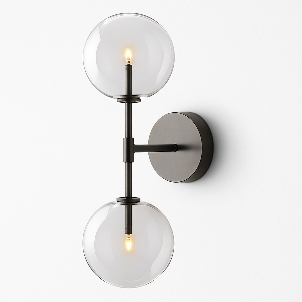 applique murale ronde en verre style post-moderne nordique - vue 8 sur 12