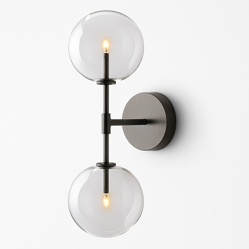 applique murale ronde en verre style post-moderne nordique - vue 9 sur 12