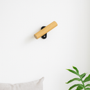 applique murale rotative minimaliste en bois avec interrupteur LED