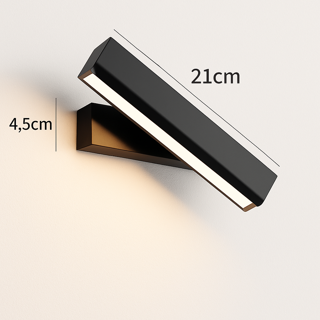 Applique murale rotative nordique en bois massif led réglable - vue 16 sur 22