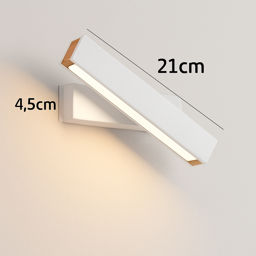 Applique murale rotative nordique en bois massif led réglable - vue 17 sur 22