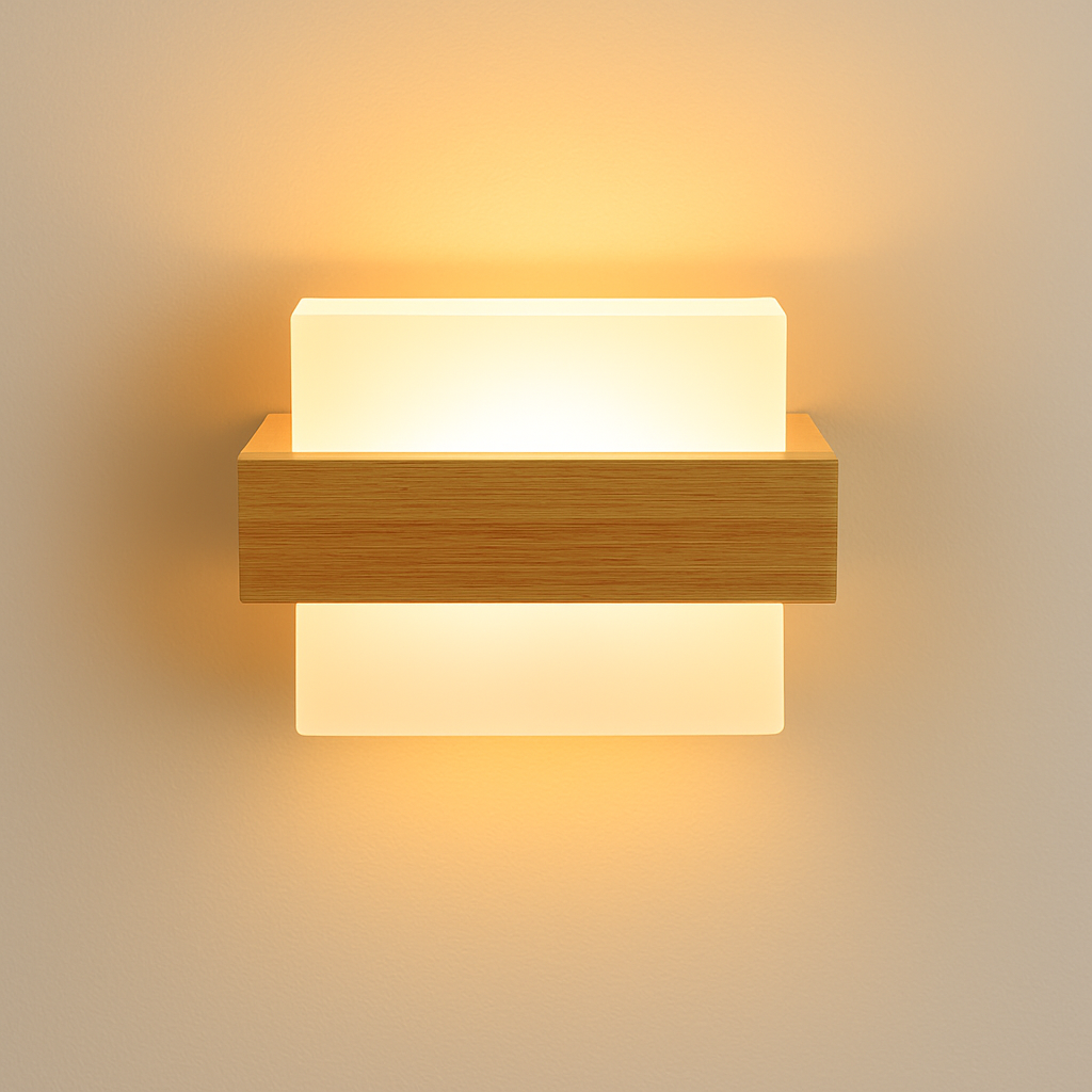 applique murale scandinave en bois et verre pour décoration intérieure - vue 5 sur 20