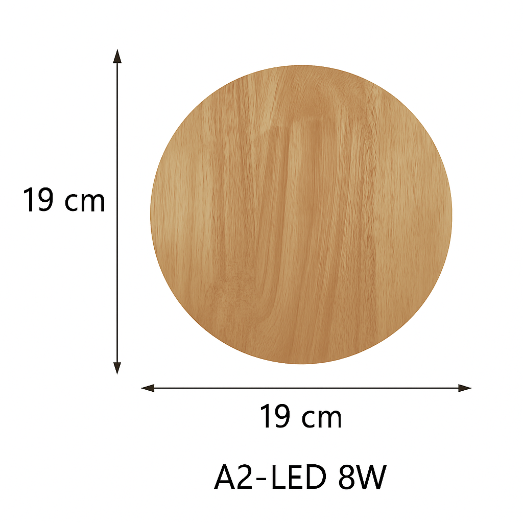 Applique murale scandinave LED de forme ovale en bois - vue 10 sur 11