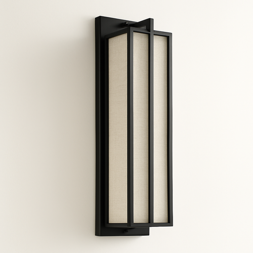 applique murale simple style chinois avec couverture en lin - vue 5 sur 7