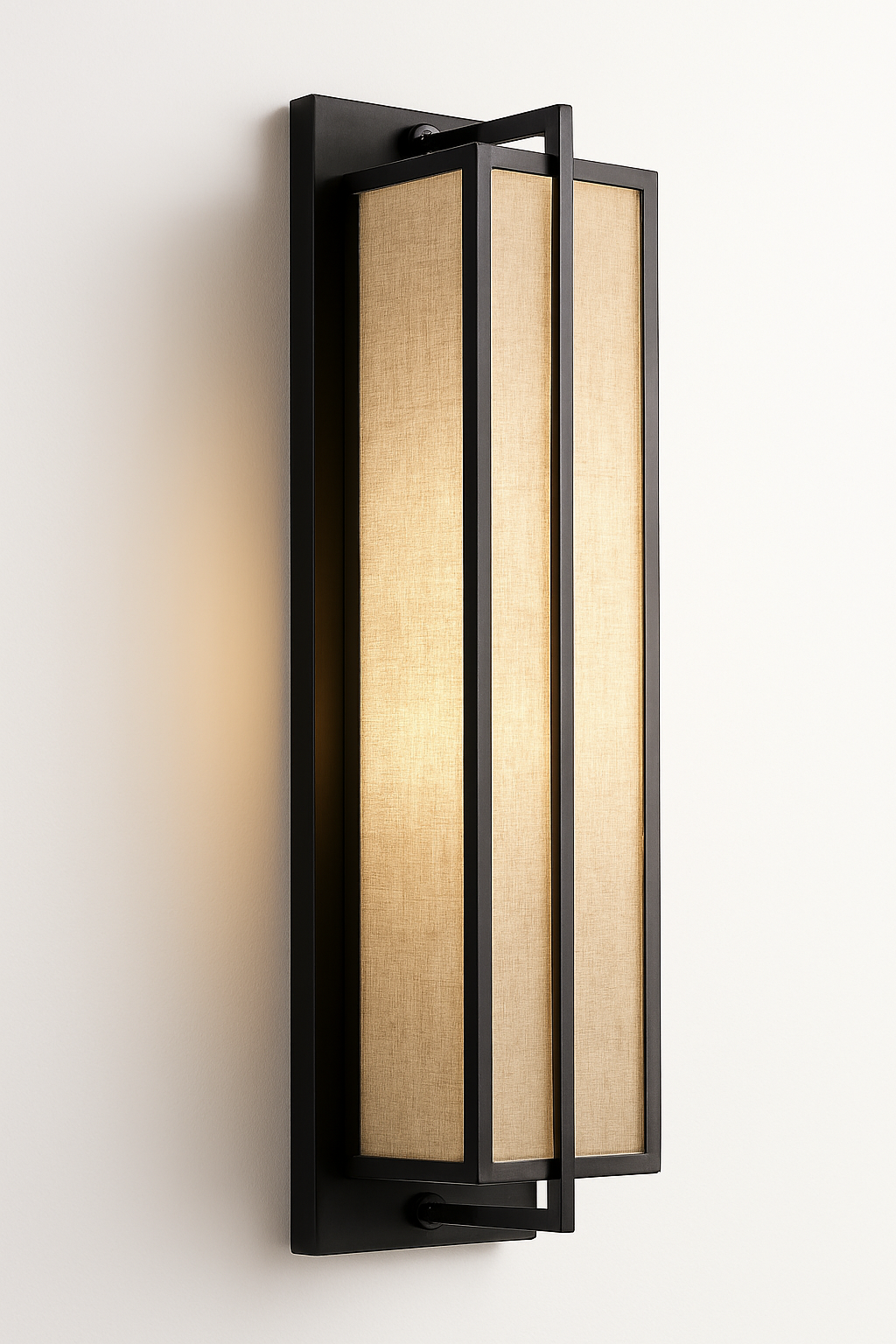 applique murale simple style chinois avec couverture en lin - vue 7 sur 7