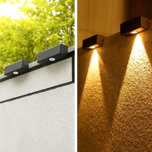 applique murale solaire led étanche pour extérieur jardin balcon patio - vue 4 sur 12