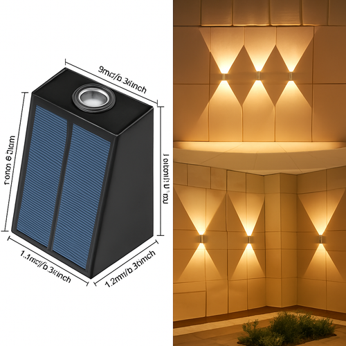 applique murale solaire pour jardin éclairage extérieur décoratif - vue 9 sur 11