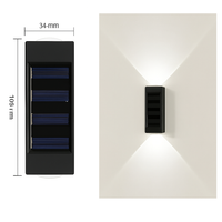 applique murale solaire étanche pour décoration extérieure jardin