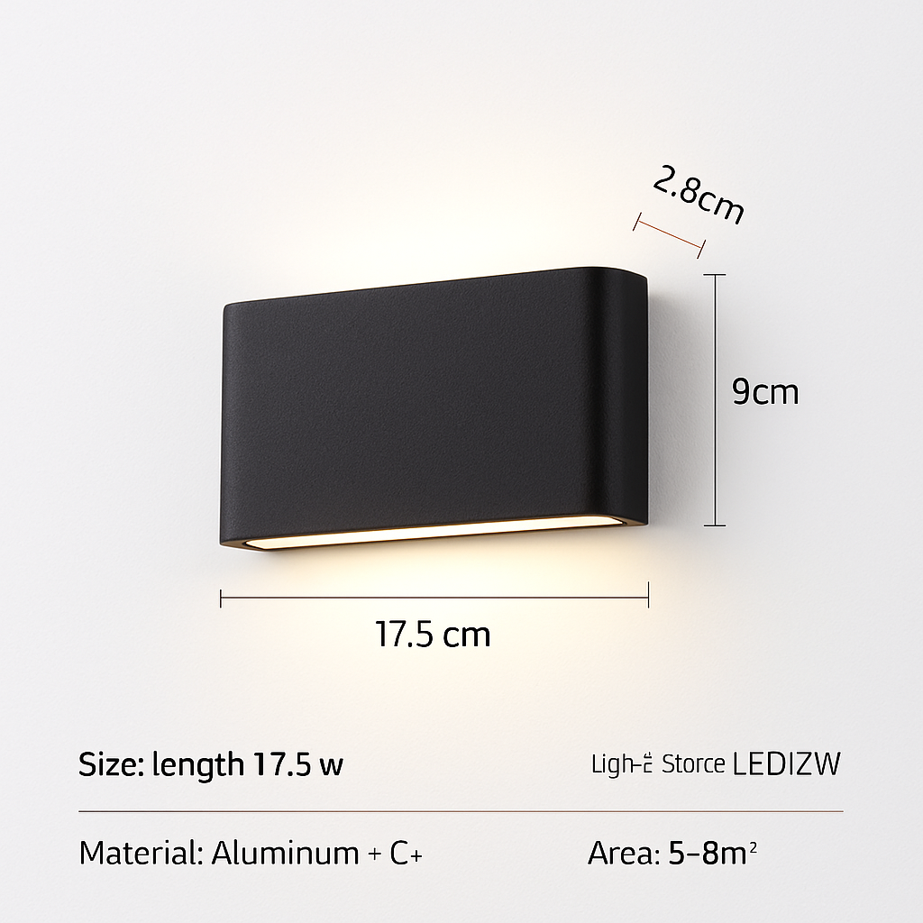 applique murale étanche led pour extérieur et intérieur - vue 4 sur 12
