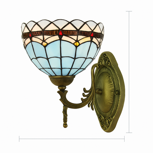 applique murale tiffany en verre décoratif pour intérieur - vue 14 sur 13