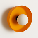 applique murale verre italien blanc vert orange