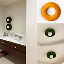 applique murale verre italien blanc vert orange