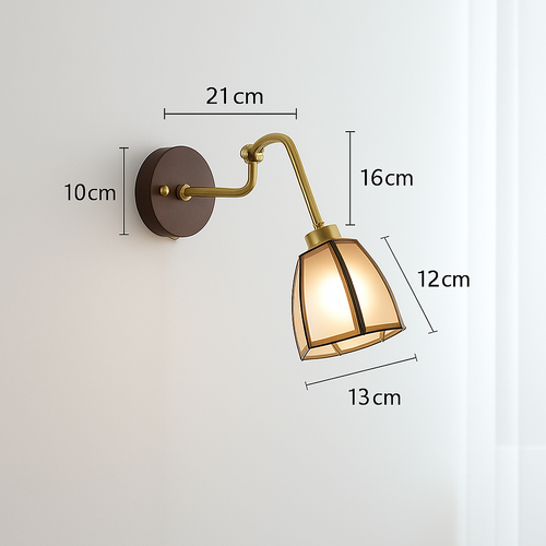 applique murale vintage avec chaîne et base en bois - vue 14 sur 23