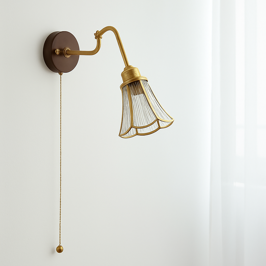 applique murale vintage avec chaîne et base en bois - vue 4 sur 23