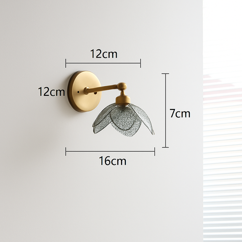 applique murale vintage en verre avec interrupteur à tirette - vue 9 sur 12