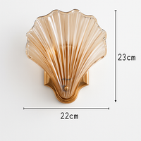 Applique murale vintage LED en verre style coquillage Glass