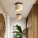 applique plafonnier led rétro avec pierre naturelle