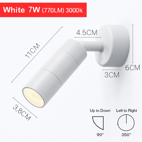 Applique spot à LED orientable Parsimony - vue 6 sur 11