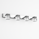 Applique à tableau et miroir LED chromée et cristal