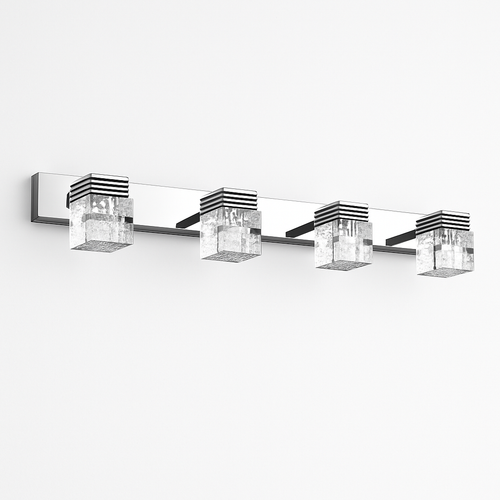 Applique à tableau et miroir LED chromée et cristal - vue 8 sur 7