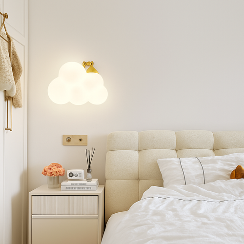 appliques murales led minimalistes singe lapin nuage pour enfants - vue 3 sur 13