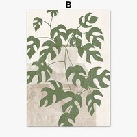 art mural toilé décoration intérieure feuilles de monstera