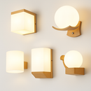 artpad applique murale scandinave bois abat-jour verre décoration intérieure led