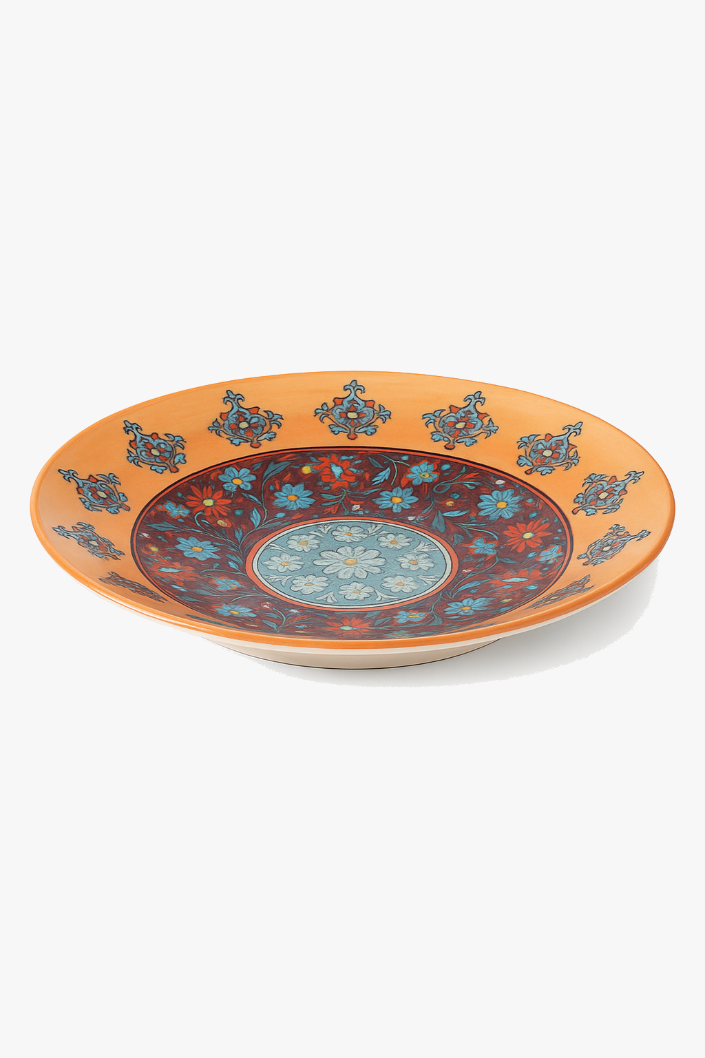Assiette céramique bohême plate style western cuisine