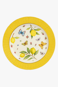 Assiette céramique motif citron style européen décoratif