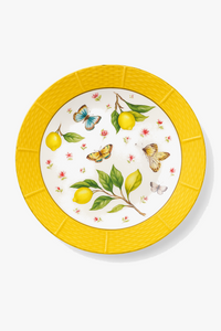 Assiette céramique style européen motif citron élégante table