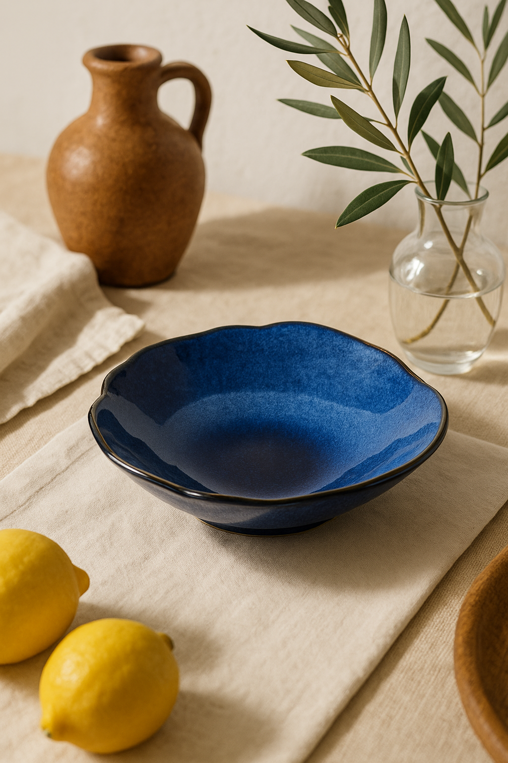 Assiette ceramique forme coquillage style nordique irreguliere - vue 2 sur 2