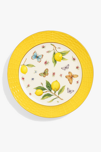 Assiette ceramique motif citron style europeen cuisine