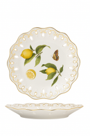 Assiette céramique motif citron style europeen cuisine