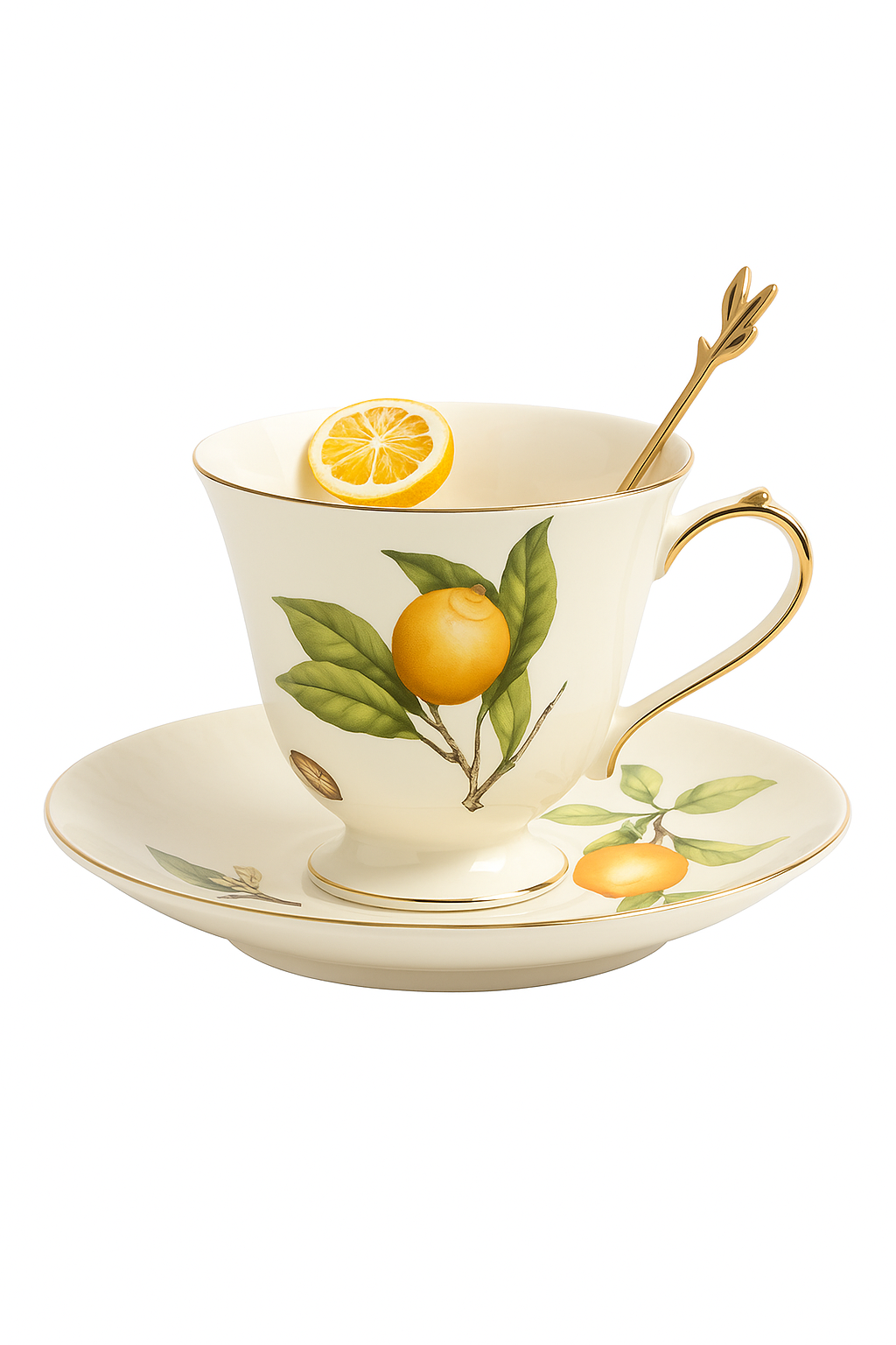 Assiette ceramique motif citron style europeen cuisine - vue 2 sur 2