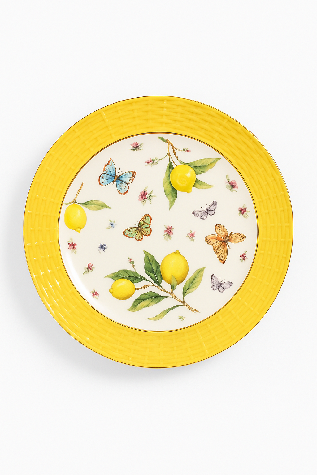 Assiette ceramique motif citron style europeen cuisine - vue 2 sur 2